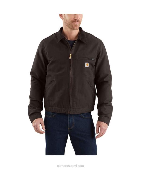 musta miehet Carhartt rennon istuvuuden ankkahuopa vuorattu detroit-takki 4NNJ17