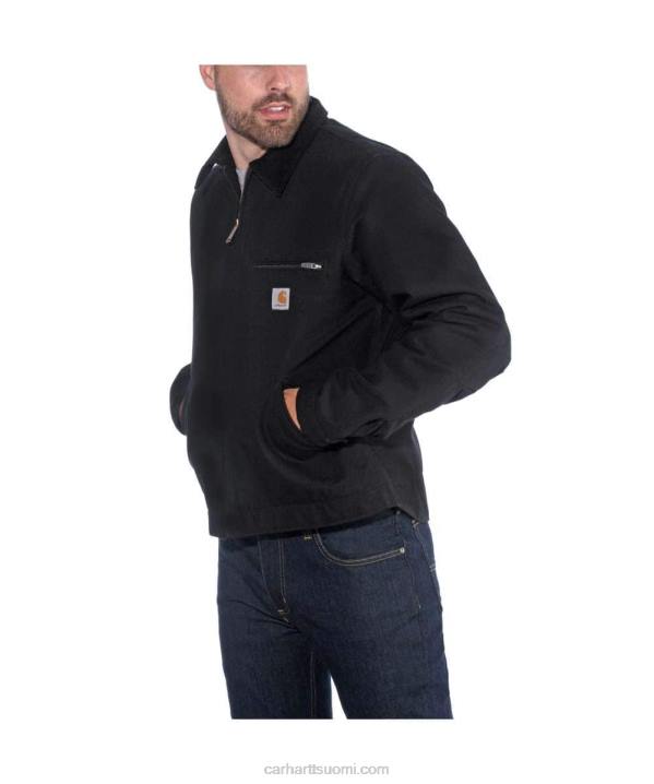 musta miehet Carhartt rennon istuvuuden ankkahuopa vuorattu detroit-takki 4NNJ17