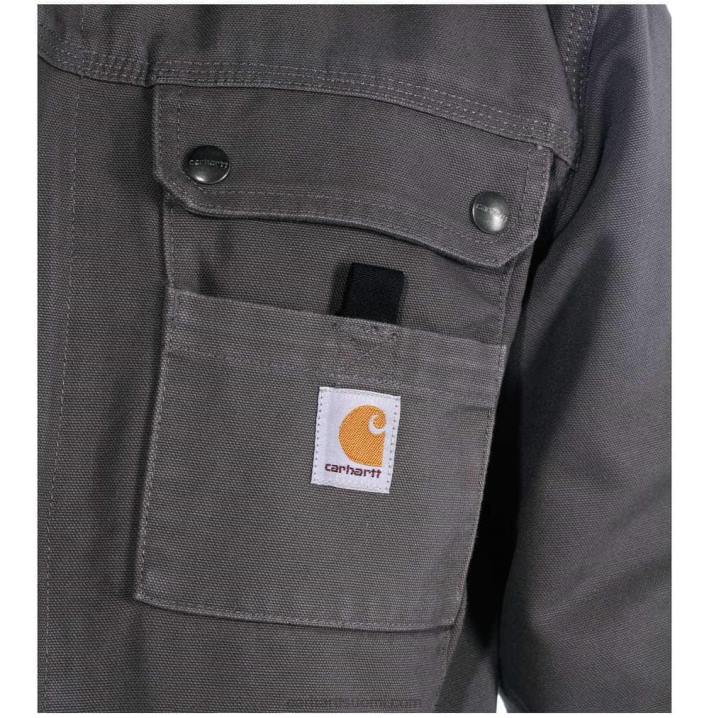musta miehet Carhartt rento istuvuus pesty ankkasherpa-vuorattu yleistakki 4NNJ14