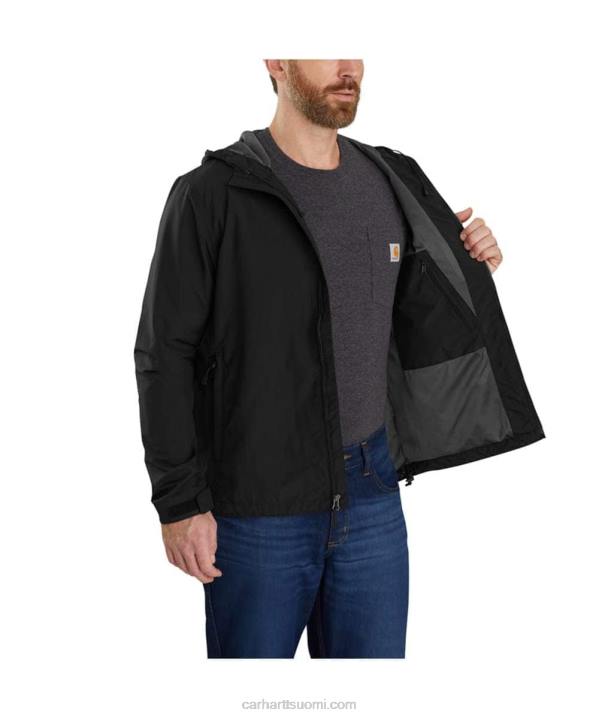 musta miehet Carhartt sadesuojan rento kevyt takki 4NNJ18