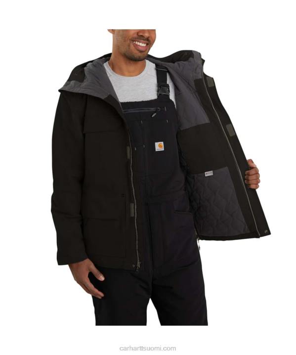 musta miehet Carhartt super dux rento istuvuus eristetty perinteinen takki 4NNJ15