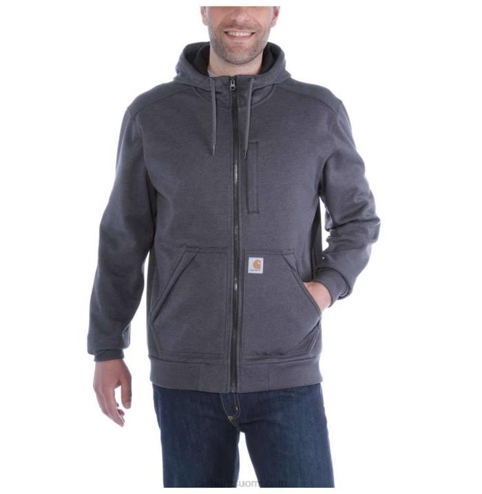 musta miehet Carhartt wind fighter relaxed fit keskipainoinen full-zip collegepaita 4NNJ27