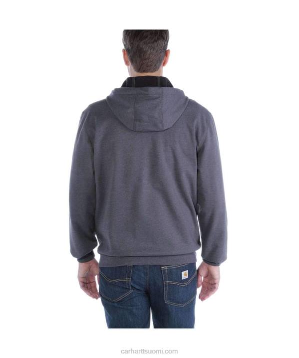 musta miehet Carhartt wind fighter relaxed fit keskipainoinen full-zip collegepaita 4NNJ27