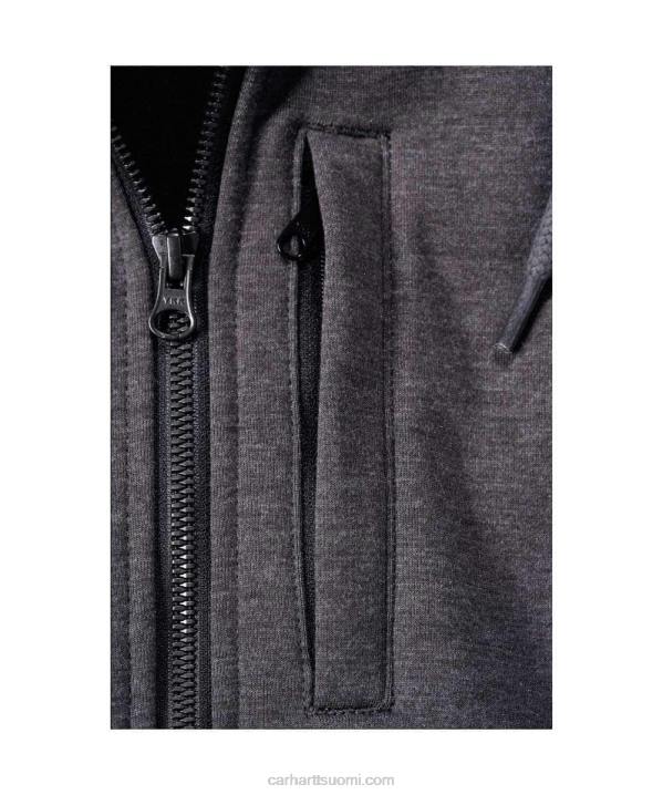 musta miehet Carhartt wind fighter relaxed fit keskipainoinen full-zip collegepaita 4NNJ27