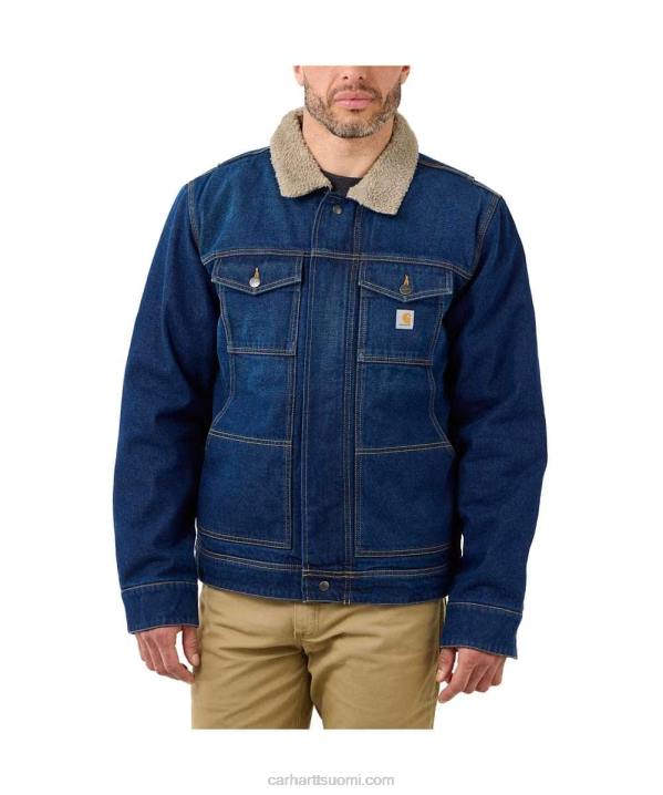 pyökki miehet Carhartt rento istuvuus denim sherpavuorattu takki 4NNJ24