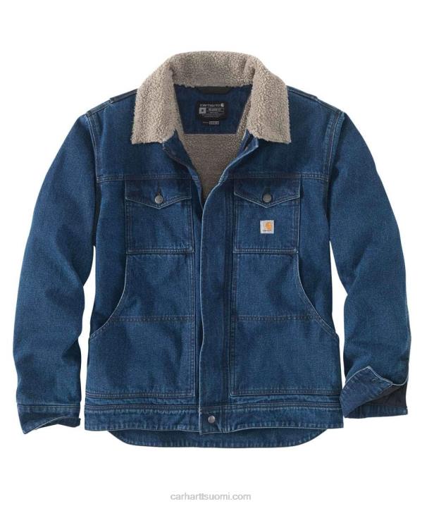 pyökki miehet Carhartt rento istuvuus denim sherpavuorattu takki 4NNJ24