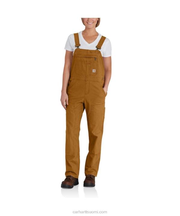 musta naiset Carhartt Kestävä joustava löysä kangaslappuhaalari 4NNJ218