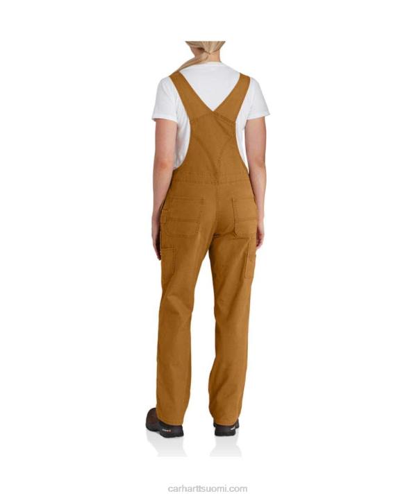 musta naiset Carhartt Kestävä joustava löysä kangaslappuhaalari 4NNJ218