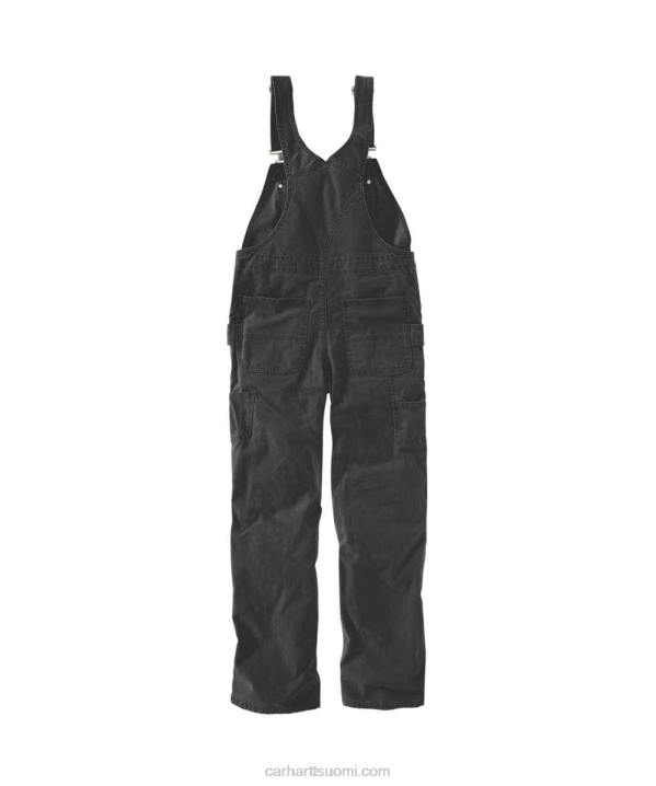 musta naiset Carhartt Kestävä joustava löysä kangaslappuhaalari 4NNJ218
