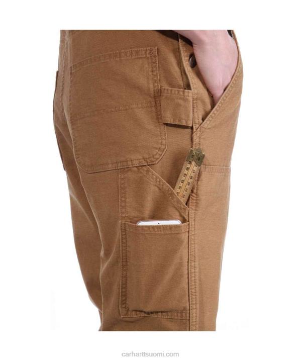 musta naiset Carhartt Kestävä joustava löysä kangaslappuhaalari 4NNJ218