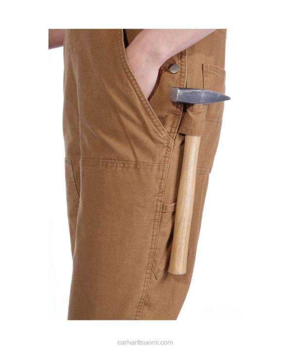 musta naiset Carhartt Kestävä joustava löysä kangaslappuhaalari 4NNJ218
