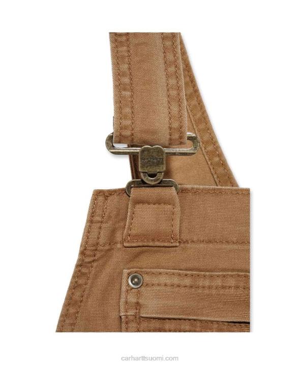 musta naiset Carhartt Kestävä joustava löysä kangaslappuhaalari 4NNJ218