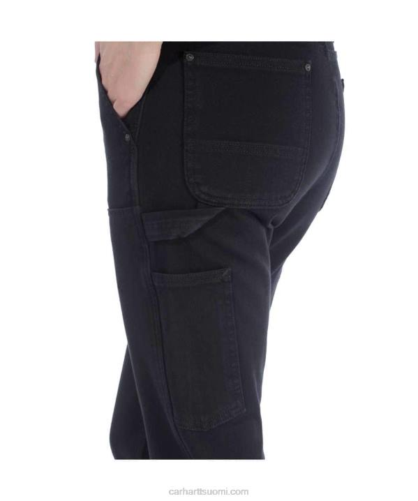 musta naiset Carhartt jäykkä, joustava, rento istuvuus twill-työhousut 4NNJ202