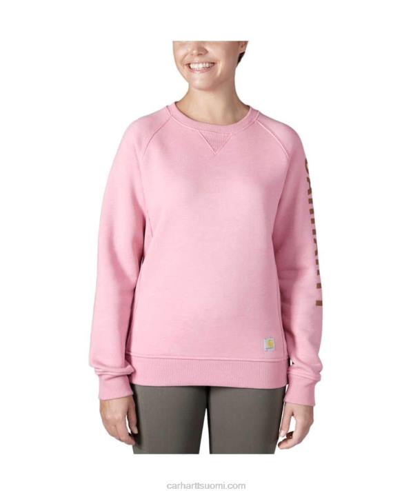 asfaltti kanerva nep naiset Carhartt rennon istuvuuden keskipainoinen pyöreäkaula-logoinen hihainen graafinen collegepaita 4NNJ210
