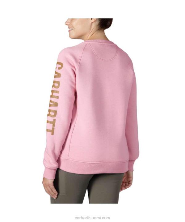 asfaltti kanerva nep naiset Carhartt rennon istuvuuden keskipainoinen pyöreäkaula-logoinen hihainen graafinen collegepaita 4NNJ210