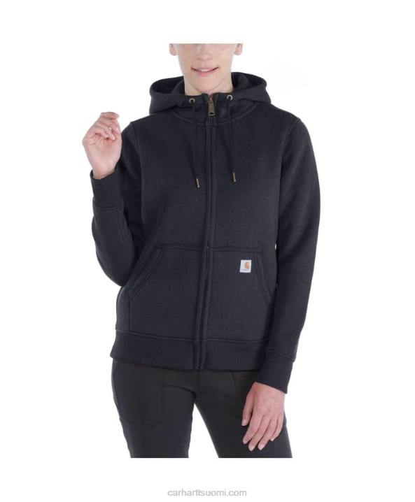 musta naiset Carhartt rennon istuvuuden keskipainoinen täysvetopaita 4NNJ212