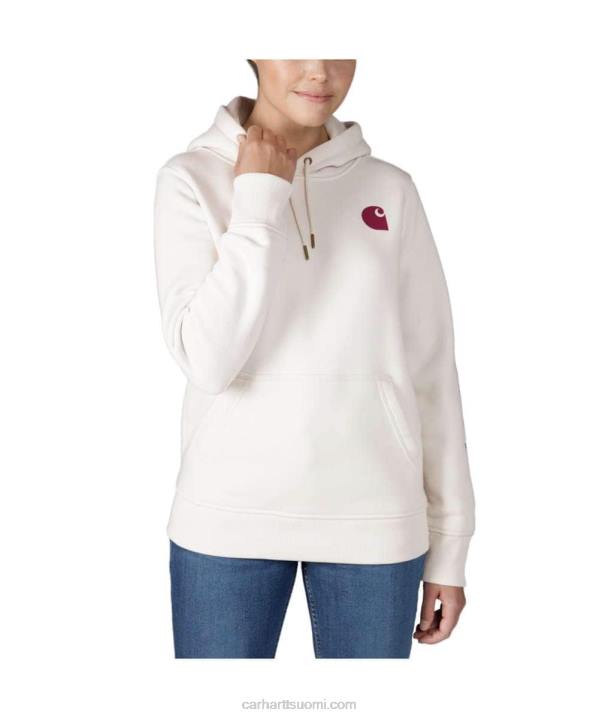 tuhka ruusu naiset Carhartt rennon mallin keskipainoinen logohihainen graafinen collegepaita 4NNJ211