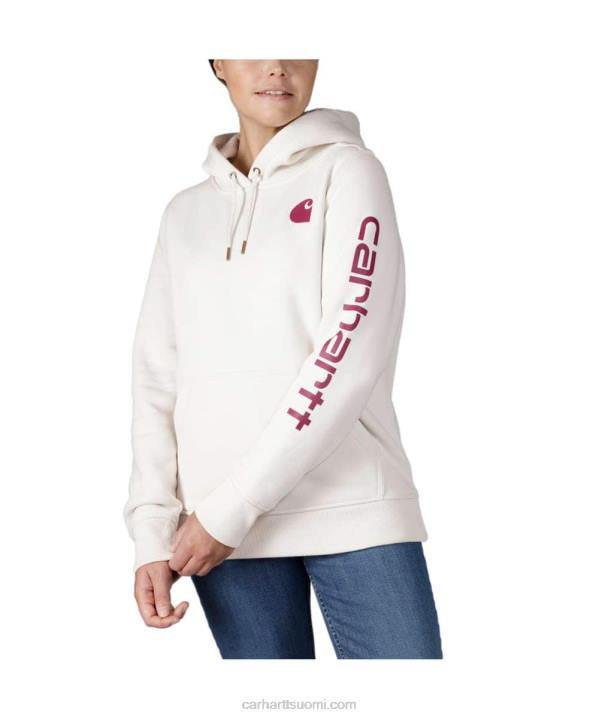 tuhka ruusu naiset Carhartt rennon mallin keskipainoinen logohihainen graafinen collegepaita 4NNJ211