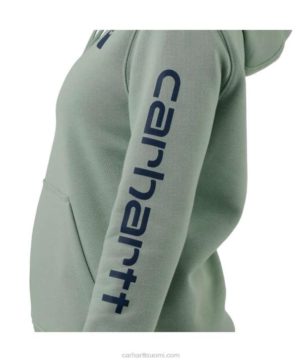 tuhka ruusu naiset Carhartt rennon mallin keskipainoinen logohihainen graafinen collegepaita 4NNJ211