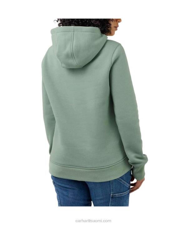 tuhka ruusu naiset Carhartt rennon mallin keskipainoinen logohihainen graafinen collegepaita 4NNJ211