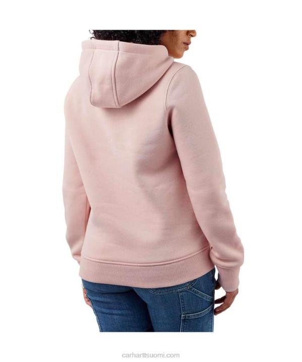 tuhka ruusu naiset Carhartt rennon mallin keskipainoinen logohihainen graafinen collegepaita 4NNJ211