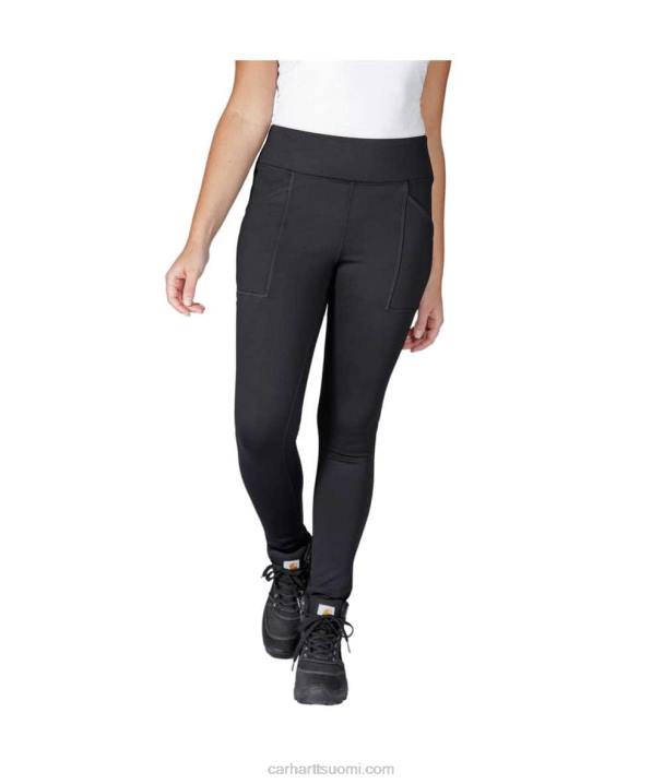 musta naiset Carhartt voima-istuttavat raskaat vuoratut leggingsit 4NNJ184