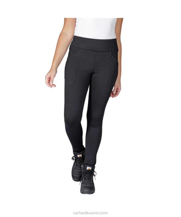 musta naiset Carhartt voima-istuttavat raskaat vuoratut leggingsit 4NNJ184