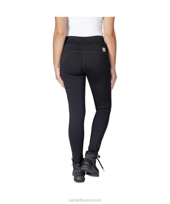 musta naiset Carhartt voima-istuttavat raskaat vuoratut leggingsit 4NNJ184
