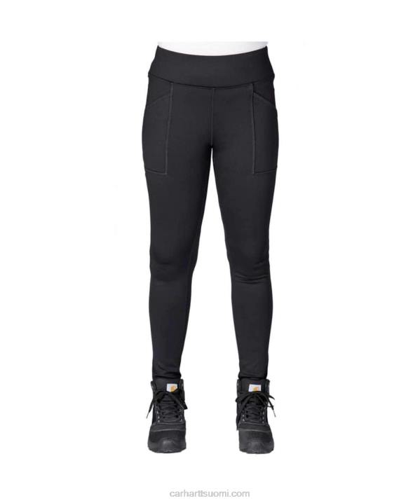 musta naiset Carhartt voima-istuttavat raskaat vuoratut leggingsit 4NNJ184