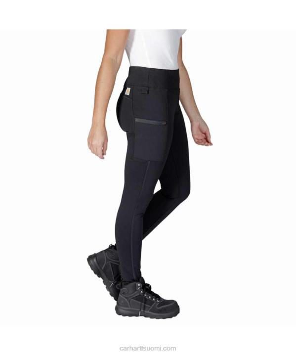 musta naiset Carhartt voima-istuttavat raskaat vuoratut leggingsit 4NNJ184