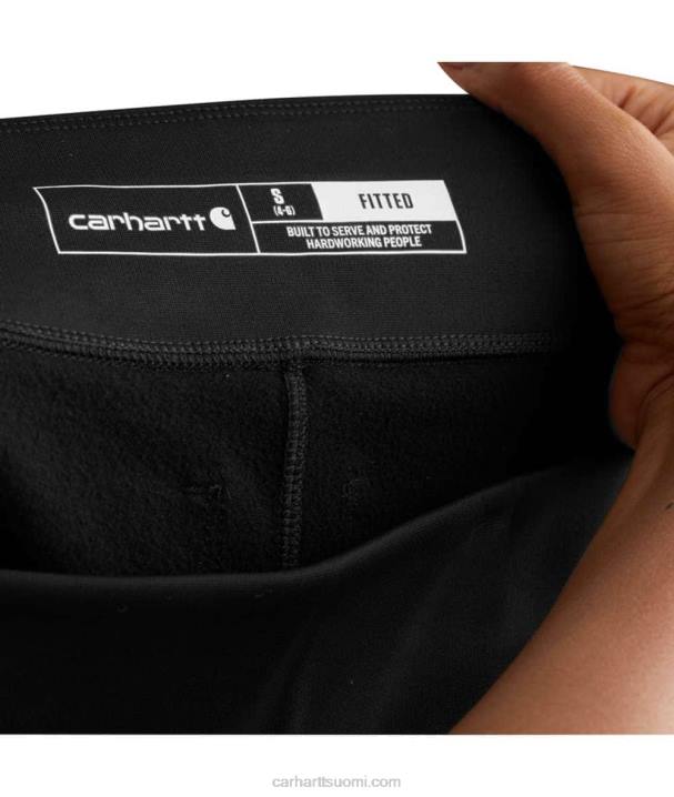 musta naiset Carhartt voima-istuttavat raskaat vuoratut leggingsit 4NNJ184