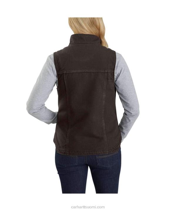 carhartt ruskea naiset Carhartt rento istuvuus pesty ankka sherpa vuorattu mock kaula liivi 4NNJ222