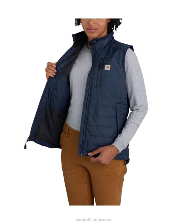 musta naiset Carhartt sateensuoja nylon eristetty mock-neck-liivi 4NNJ221