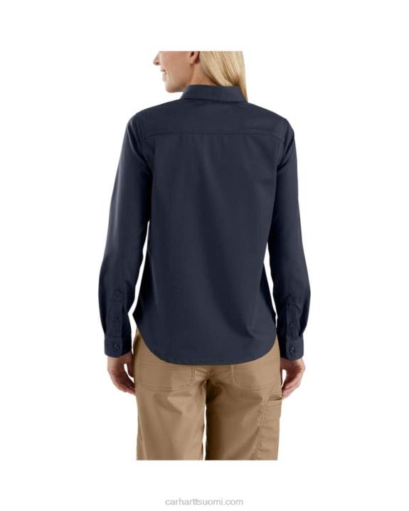 musta naiset Carhartt Kestävä ammattisarjan rento istuvuus canvas pitkähihainen työpaita 4NNJ250