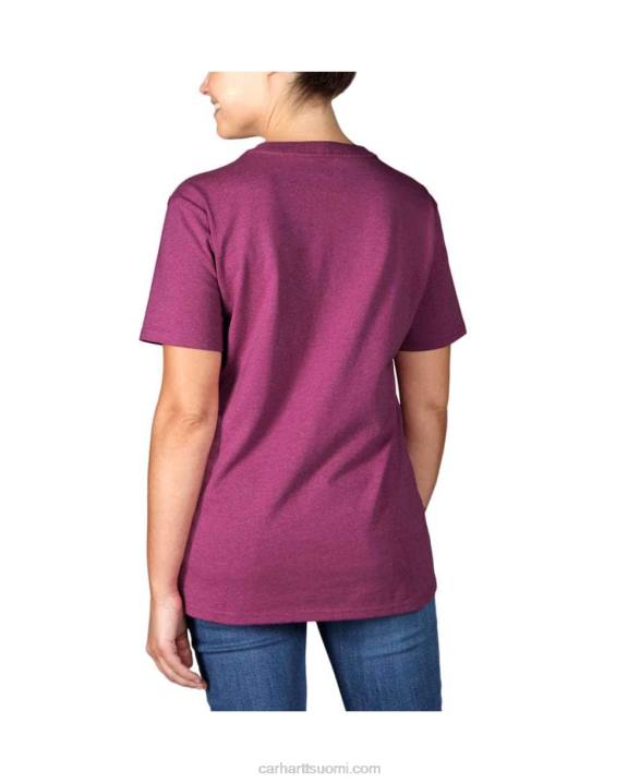 magenta akaatti naiset Carhartt väljä istuvuus raskas lyhythihainen haalistunut 'c' graafinen t-paita 4NNJ225