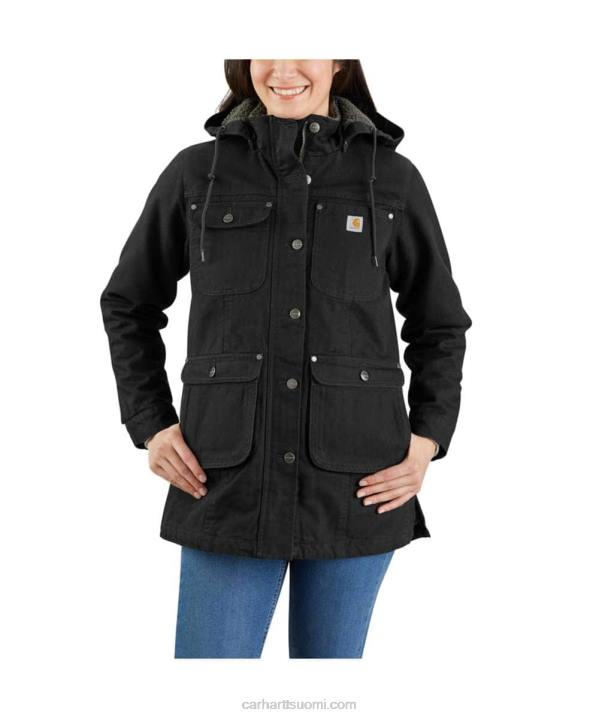 musta naiset Carhartt löysä istuva säänkestävä ankkatakki 4NNJ186