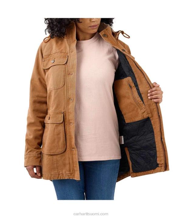 musta naiset Carhartt löysä istuva säänkestävä ankkatakki 4NNJ186