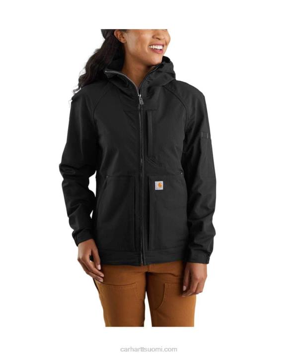 musta naiset Carhartt super dux rennon mallin kevyt hupullinen takki 4NNJ197