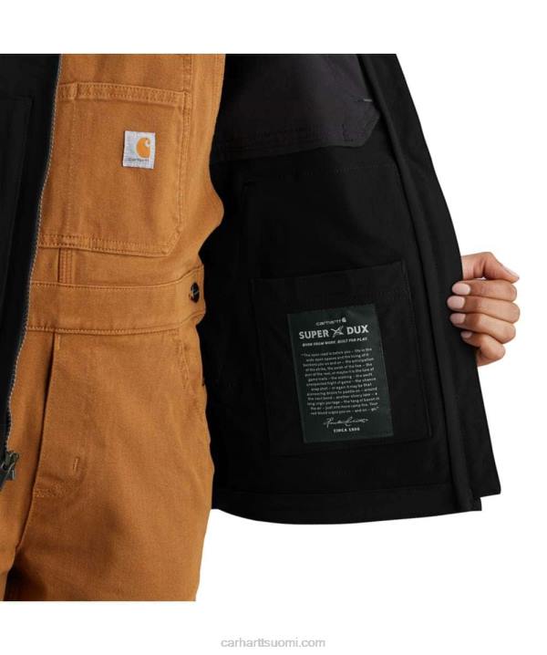 musta naiset Carhartt super dux rennon mallin kevyt hupullinen takki 4NNJ197