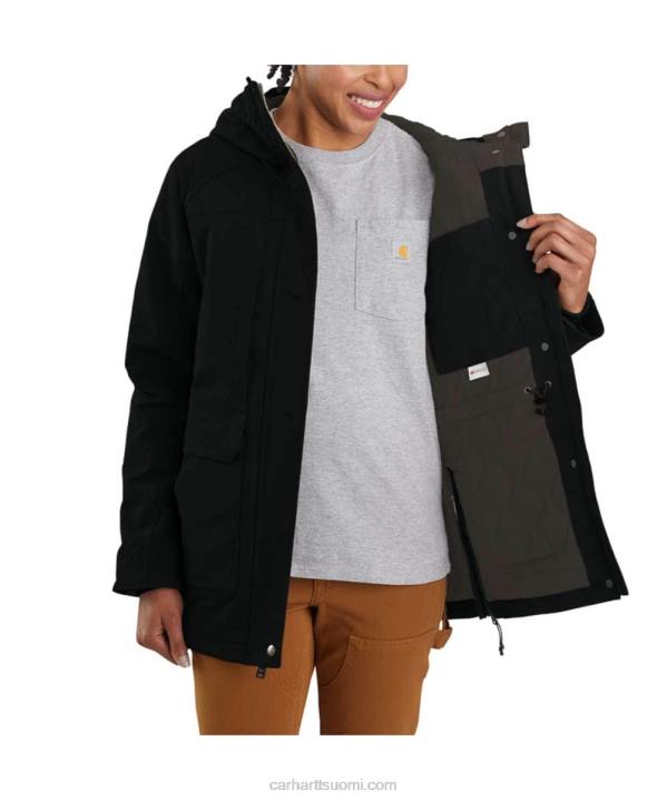 musta naiset Carhartt super dux rento istuvuus eristetty perinteinen takki 4NNJ194