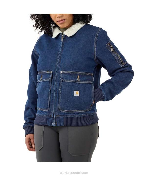 pyökki naiset Carhartt jyrkkä joustava, rento istuvuus denim sherpavuorattu takki 4NNJ187