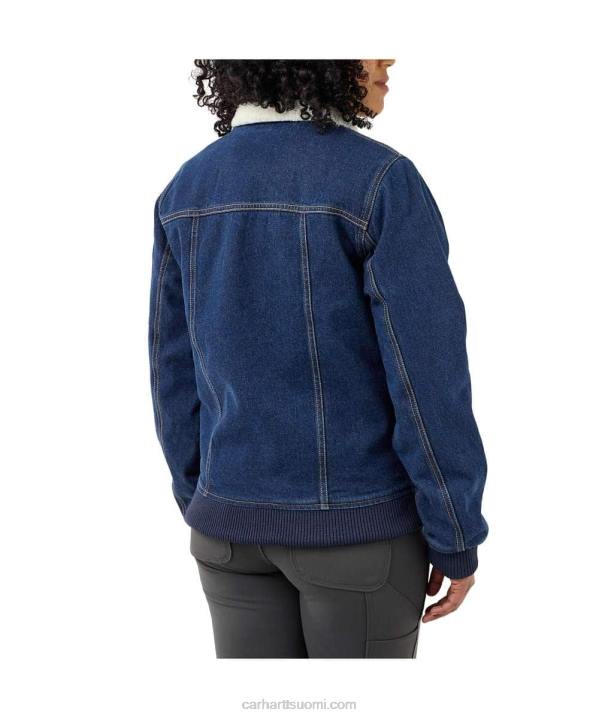 pyökki naiset Carhartt jyrkkä joustava, rento istuvuus denim sherpavuorattu takki 4NNJ187