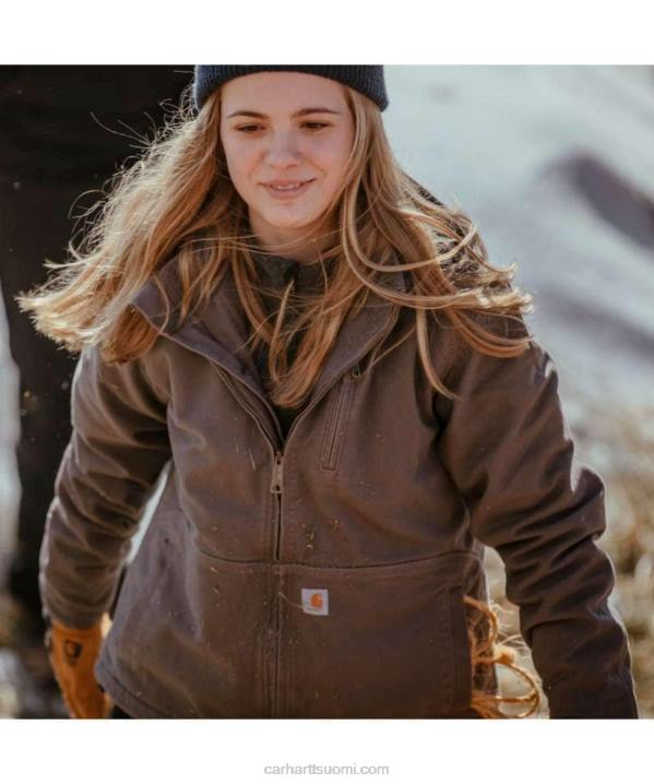 syvä viini/varjo naiset Carhartt täysin swing löysä istuvuus pesty ankka sherpa vuorattu takki 4NNJ188